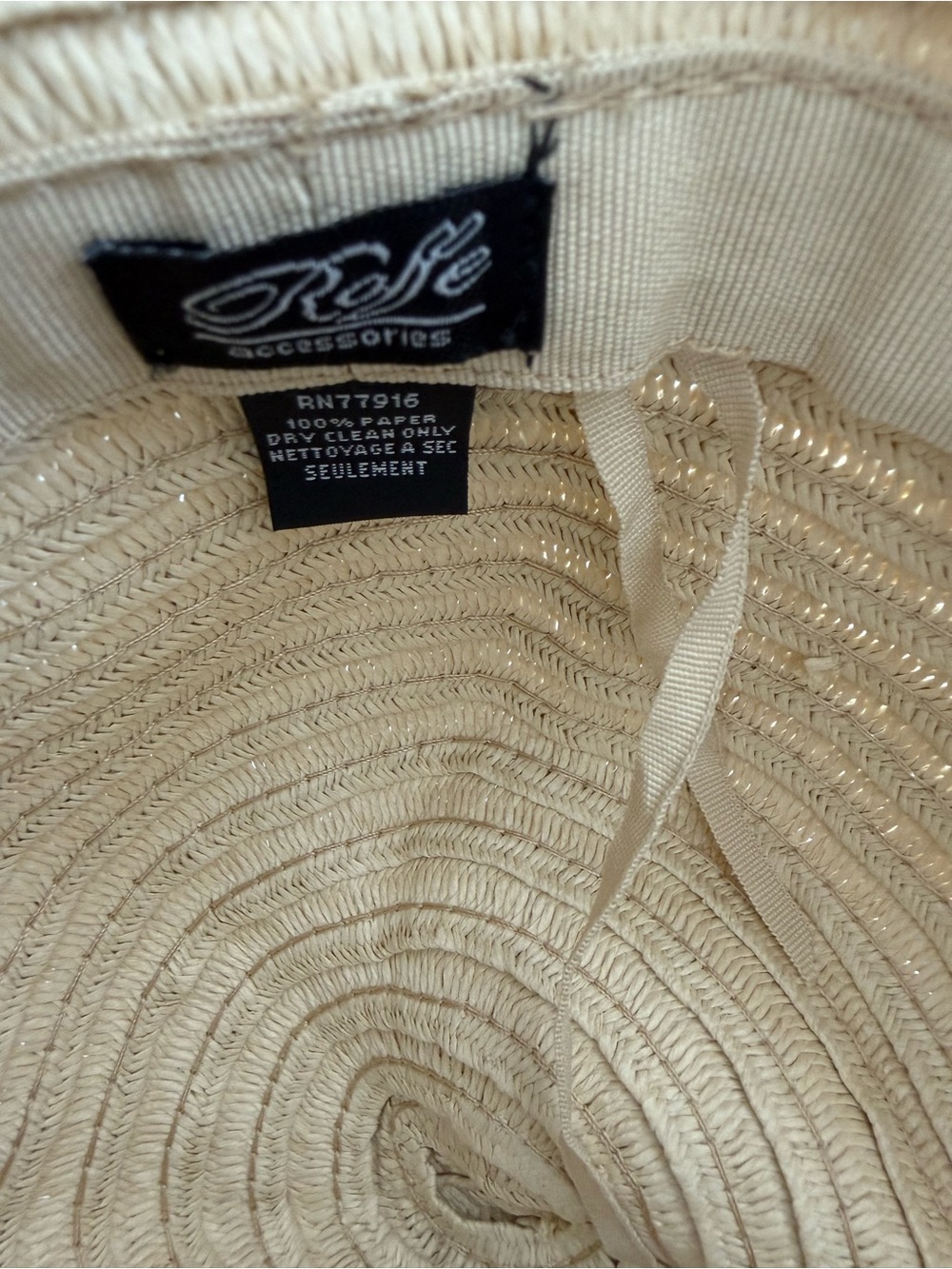 Beige Straw Sun Hat w/ Daisy Flowers Wide Brim Beach Summer Women’s One Size New - Picture 8 of 8